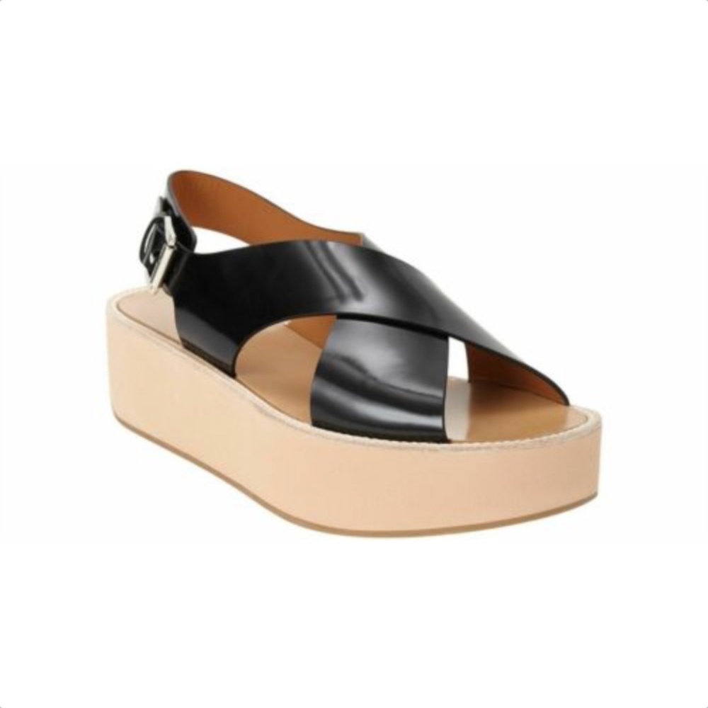 FLAMINGOS Black Malabar Crisscross Platform Sandal